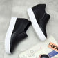 Women's 8cm Height-increasing White Shoes Single Shoes Real Cowhide Thick-soled Pedal Lazy Casual Shoes Flat-bottomed High-heeled Shoes for Students