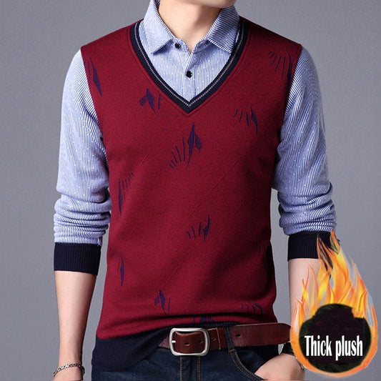 Sweater Men Clothes 2019 Autumn Winter Pullover Sweaters Plus Size Business Casual Pull Homme