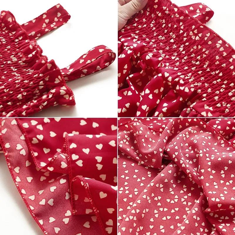 Girls Suspender Dress Summer Polka Dot Dress 4-8 Year Old Girls Fashionable Dress