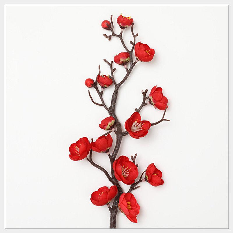 Plum Blossom Simulation Flower Winter Plum Fake Flower Chinese Home Decoration Silk Flower Living Room Decoration Plastic Flower Branch