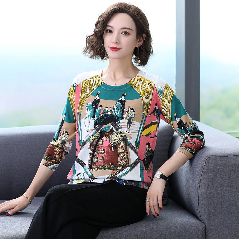 Autumn Winter Pullover Woolen Sweater Women High-end Loose Knitted Sweaters Jumpers Female Soft Cartoon Print Cashmere Sweater