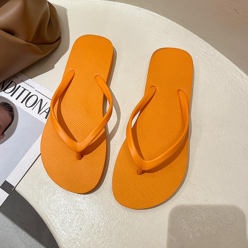 Flip-flops Women's Summer Wear Black Flip Flops Non-slip Bathroom Bathing Beach Beach