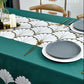 Tablecloth Waterproof Oil-proof Wash-free and Anti-scald Rectangular Table Tea Table Cloth Desk Mat PVC Rectangular Home Table Mat