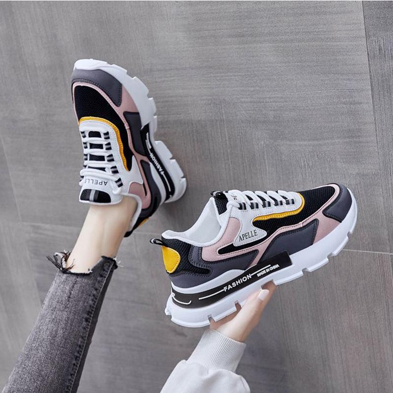 Sneakers Comfort Summer Breathable Rhinestones Solid Slip  Walking Shoes Sports Casual Vulcanized Shoes