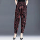 Autumn and Summer Style Fall Feeling Pattern Bloomers Cropped Trousers Feet Pants Women Loose Harem Pants