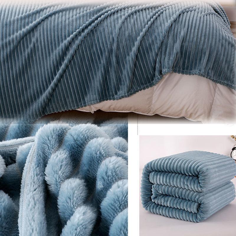 Milk Velvet Flannel Blanket Warm Napping Leisure Blanket Towel Blanket Single Double Summer Thin Blanket