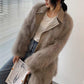 Fur Coat Women Autumn and Winter Imitation Raccoon Fur Woven Fur Coat Thick Fur Coat Fur Women