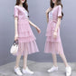 Women Chiffon Deep  Dress Floral Print Sleeveless Dress Beach Maxi Party  Elegant Dress