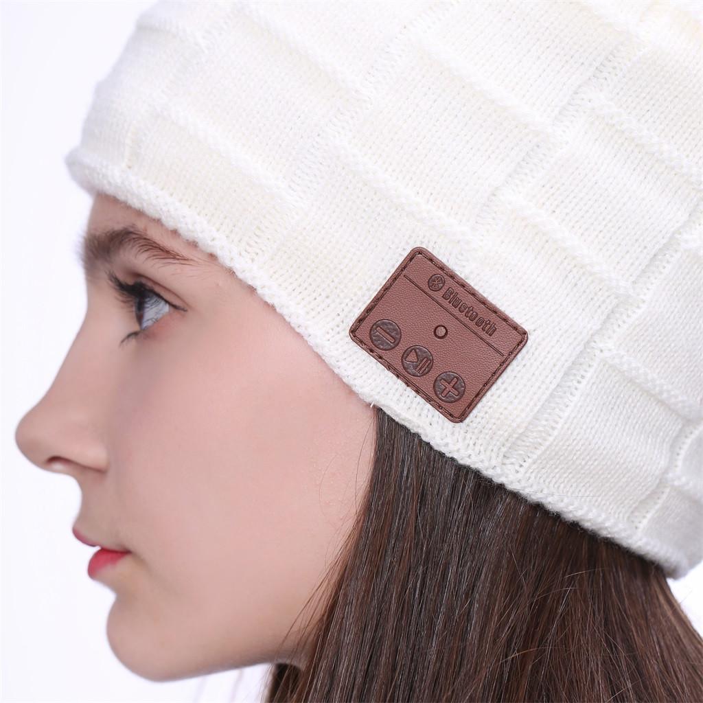 Winter Bluetooth Earphone Wireless Headphone Hat Headset with Mic Sport Hat Sony Stereo Music Caps