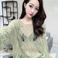Hollow Women's Sweater Sexy Net Shirt Loose Lazy Wind Bottoming Shirt Ripped Knit Sweater Women's Sunscreen Shirt Sexy Perspective Dress