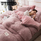 Velvet Bedding Sets Winter Plush Bed Set Queen King Bed Cover Set Sheet Set Pillowcase 4pcs