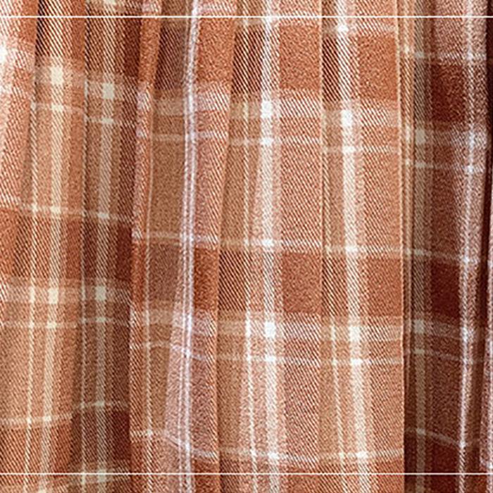 2PCS Children Clothing Set Spring Summer Girls Suits Embroidery Short Sleeve Bright Silk Tops + Pleated Plaid Dress Clothing Set