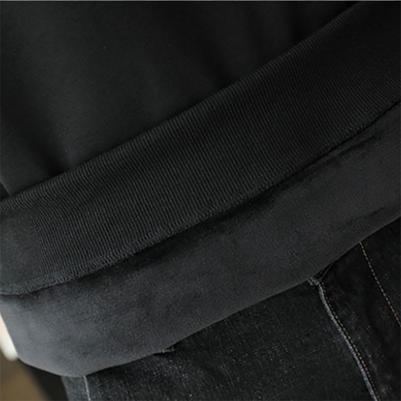 Plus Velvet Padded Sweater Men's Autumn Pure Cotton Half-high Neck Long-sleeved Sweatshirts