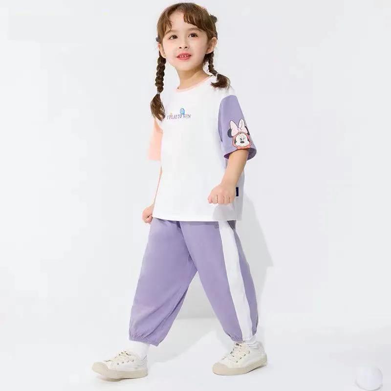 Two-piece Suit Children's Suit Boys and Girls Short-sleeved Summer Clothes Baby Clothes Children's Sports Leisure