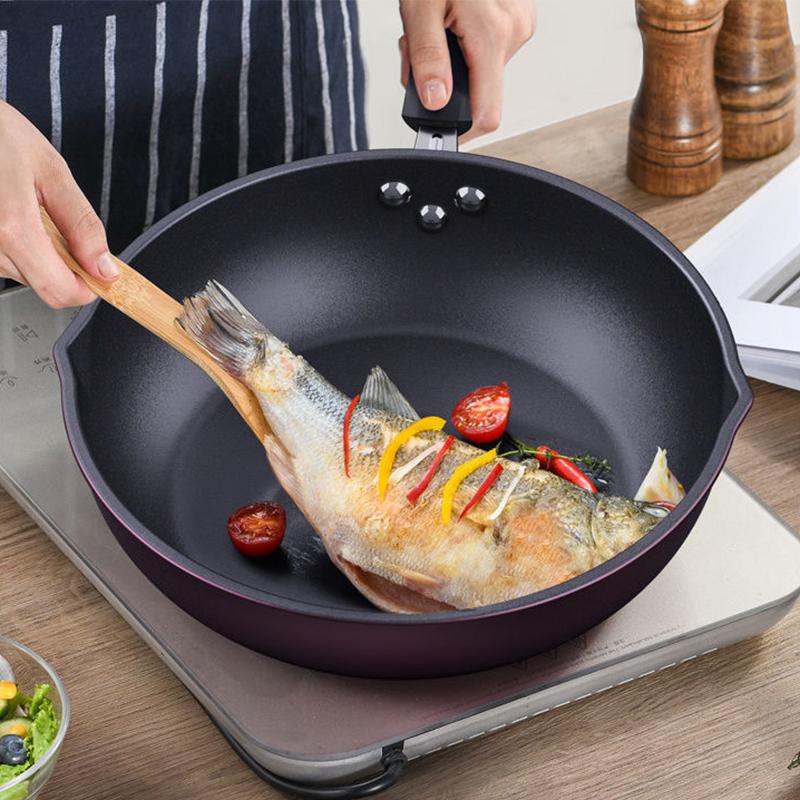 Non-stick Wok Household Cooking Pot Pan Induction Cooker Special Gas Stove