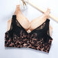 Bra Plus Size Women Gathered Sexy Bralette Wire Free Seamless Push Up Sexy Lingerie Solid Color Leopard Thin Section Underwear