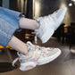Sakura Sports Shoes Women's Summer Breathable Color Wild Spring   Summer Thick-soled Casual Running Shoes