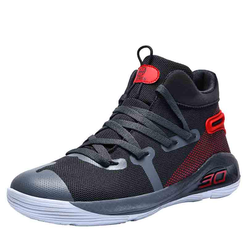 High-top basketball shoes men outdoor non-slip sports basketball shoes white black sneakers tennis