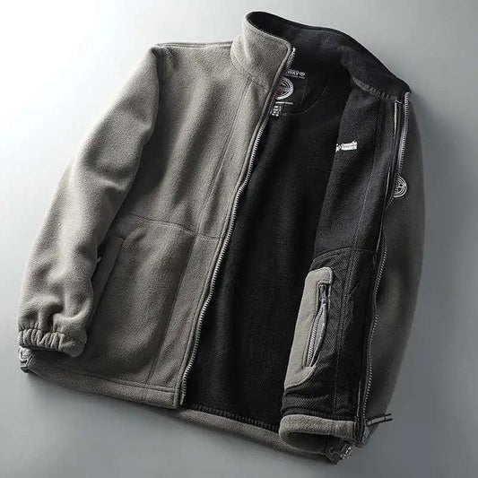 Functional Outdoor Cold Jacket Men's Plus Size Warm Jacket Autumn and Winter Fleece Jacket Jacket