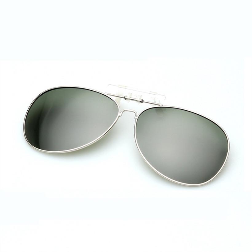 Polarized Clip on Sunglasses Men Women Pilot Sun Glasses Clip Myopia Night Driving Male Eyeglasses B