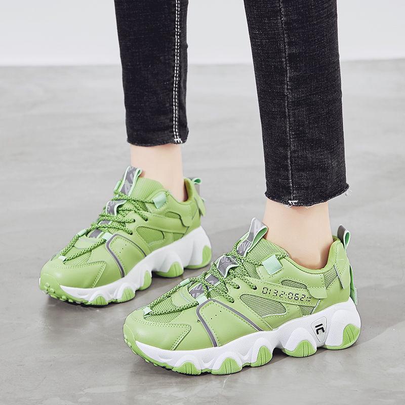 Spring Women's Shoes Sports Shoes Female Students Korean Version of The Ins Super Fire Daddy Shoes Running Casual Shoes