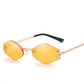 WTEMPO Women's Men's Sunglasses 2019 Brand Designer Rimless Yellow Lens Eyewear Retro Hexagon Sun Gl