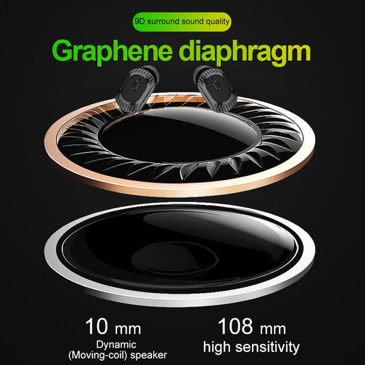 Automatic Pair Bluetooth Earphone Mini LED Display Stero Headphone Power Bank Sport Wireless Headset