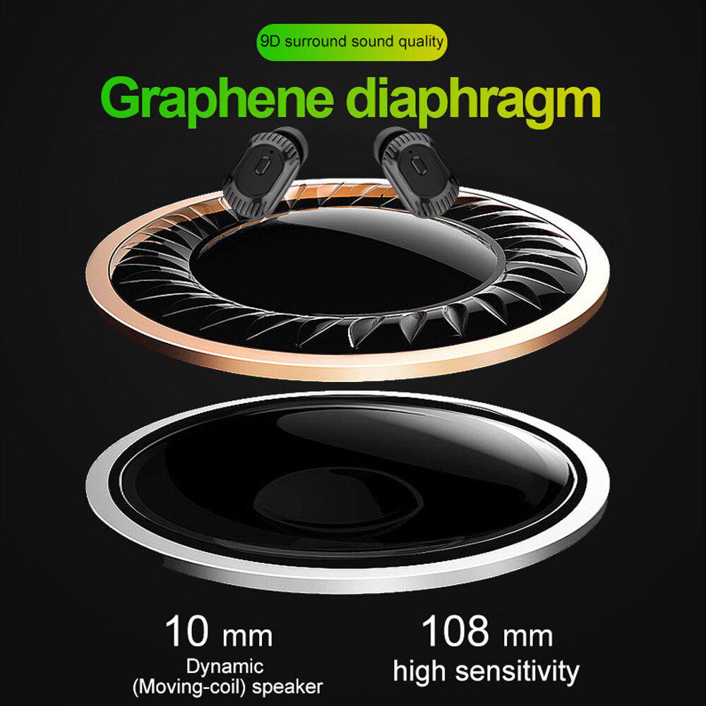 Automatic Pair Bluetooth Earphone Mini LED Display Stero Headphone Power Bank Sport Wireless Headset