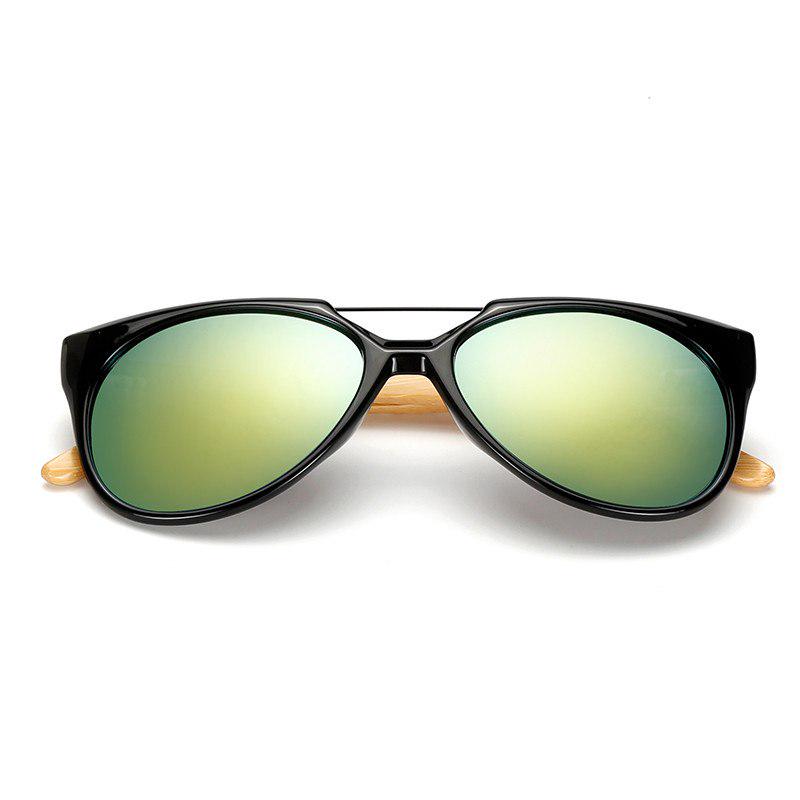 WTEMPO   New Finished Handmade Natural Bamboo Sunglasses Women Men Fashion Plastic Frame Color Le