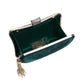 Pleated Satin Women's Clutch Bag Shoulder Bag Ladies Elegance Luxury Wedding Evening Banquet Rhinestones Tassel