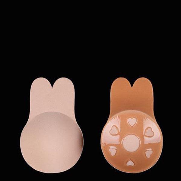Rabbit Ear Silicone Nipple Anti-bump on Chest Stickers Female Anti-sagging Invisible Thin Breathable