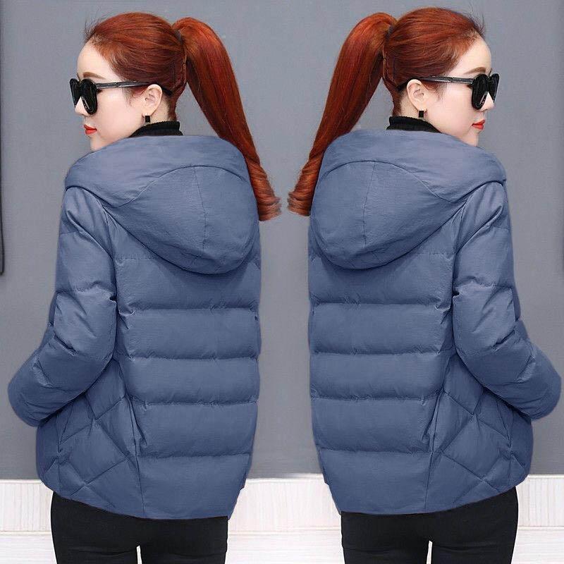 Fashion Increase Autumn and Winter Hooded Padded Jacket Coat Loose and Thin, All-match Lightweight Cotton Jacket Women's Short
