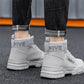 Autumn Martin Boots Men's Casual High-top Shoes Tooling Boots Plus Velvet Warm Cotton Shoes Waterproof Men's Shoes