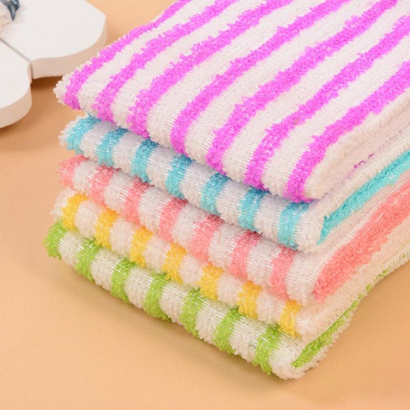 5/10pcs Cleaning Cloth High Efficient Anti-grease Dish Cloth Washing Towel Kitchen Cleaning Wiping Rags