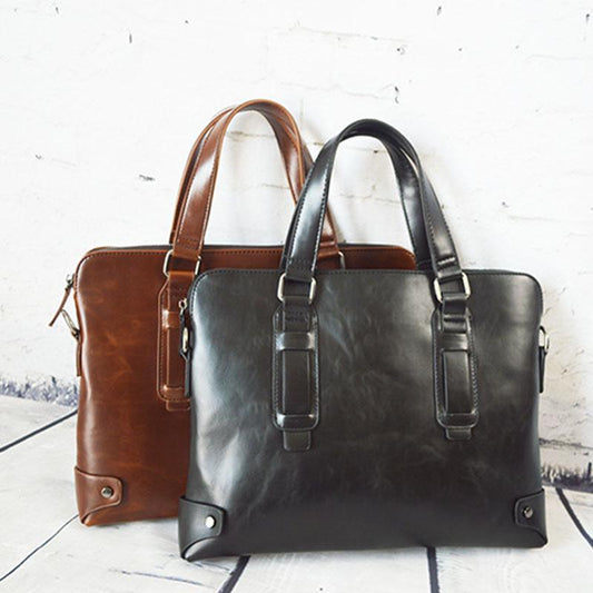 Business Briefcase Men Large Capacity Black Anti-theft Handbag Crossbody Bags Shoulder Computer Bag