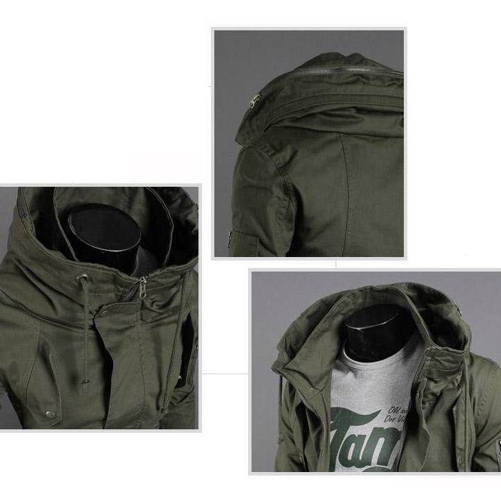 Men Jacket Coat Fashion Trench Coat Autumn Brand Casual Silm Fit Overcoat Jacket Male