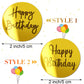 20 Pieces Acrylic Cake Disc Acrylic Cupcake Toppers Mirror Acrylic Cake Toppers Round Birthday Engraved Topper Charms for DIY Cupcake Decoration