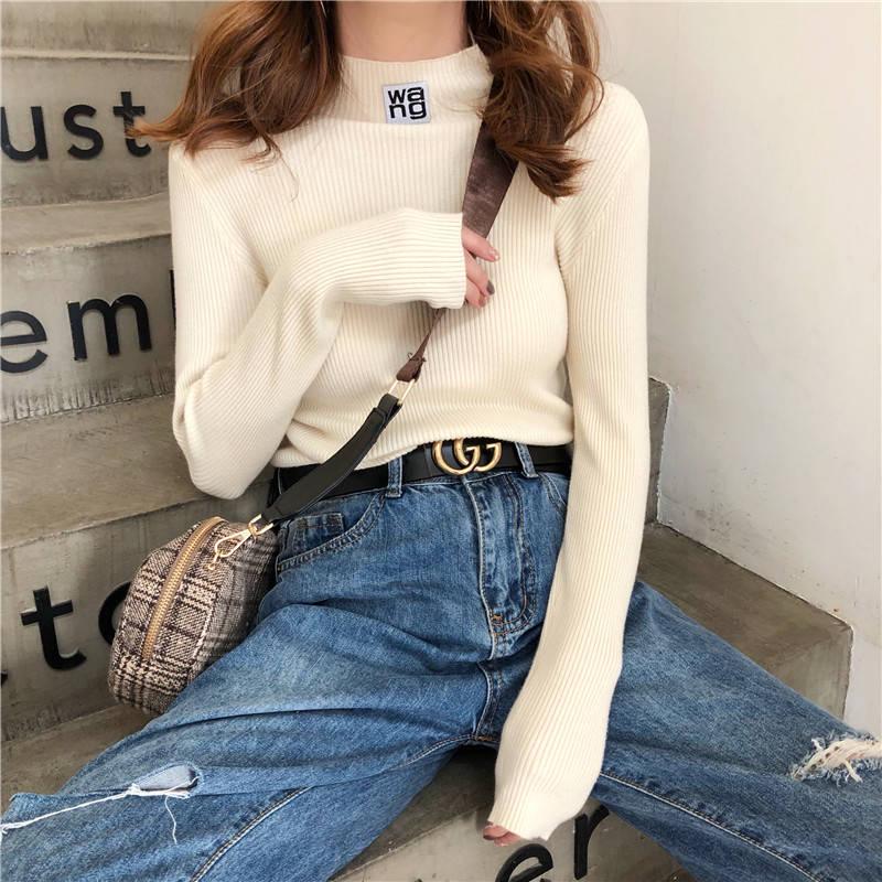 Winter Turtleneck Women Slim Fit Tight Womens Sweaters Female Pullover Knitted Long Sleeve Womens