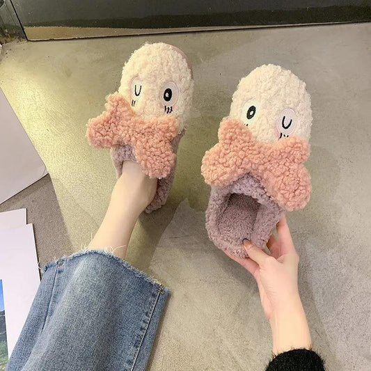 Autumn and Winter Cotton Slippers Non-slip Household Leisure Pure Cotton Floor Slippers