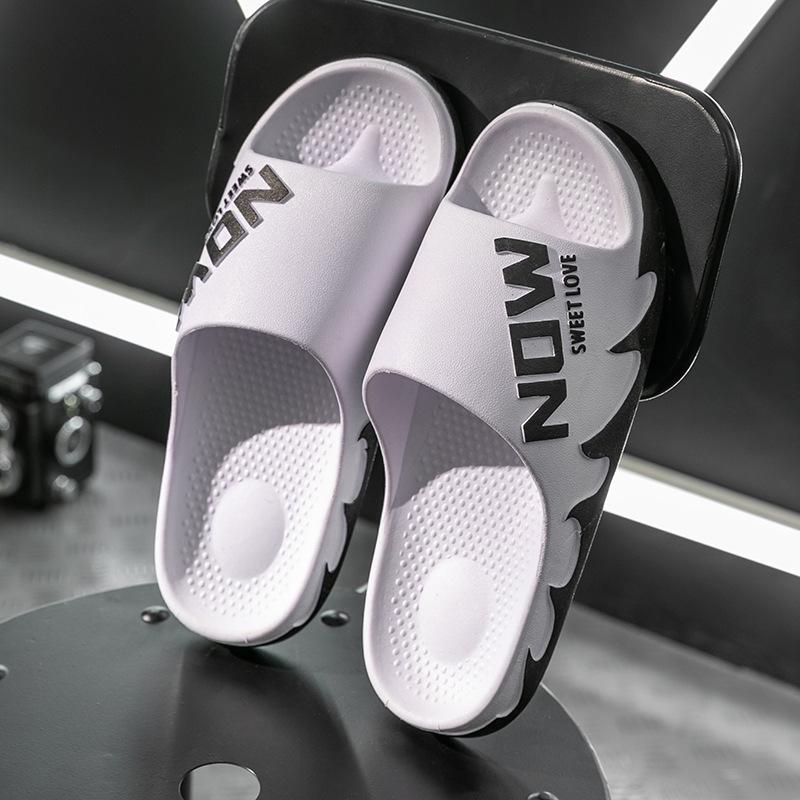 Summer Family Man Slippers Character Black White Shoes Non-slip Flip-flops Couple Indoor Women Slippers