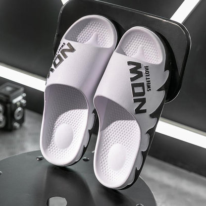 Summer Family Man Slippers Character Black White Shoes Non-slip Flip-flops Couple Indoor Women Slippers