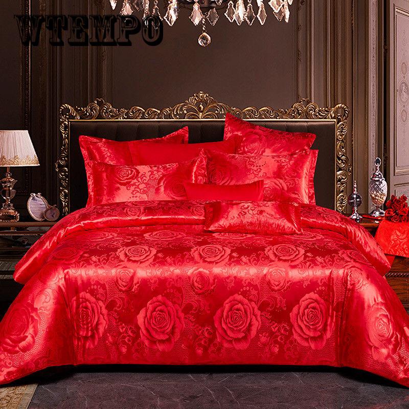 Jacquard Bedding Set Luxury Bed Set Double King Queen Size Bed Sheet Set Duvet Cover