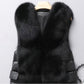Short Down Jacket Women Imitation Fox Fur Vest Vest Women Winter Vest Jacket Women Warm Sleeveless Jacket