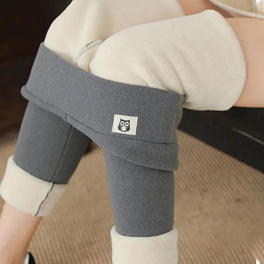 Autumn and Winter Trousers Women Plus Velvet Leggings Outer Wear Thick High Waist Thin Foot Trousers Cotton Trousers Warm Pants