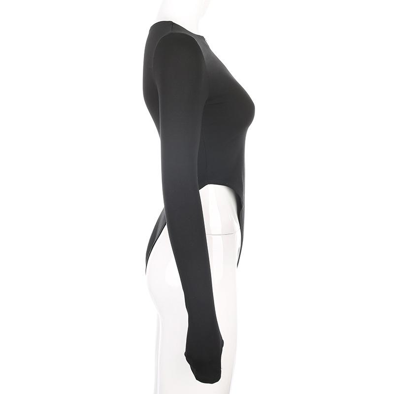 Jumpsuits Fashion Solid Zipper Sexy Skinny Bodysuits Top Suit Catsuit Clothing