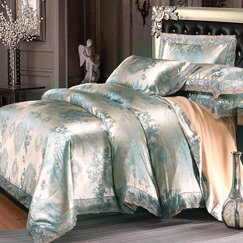 WTEMPO Brand Fashion European and American Cotton Jacquard 4pcs Bedding