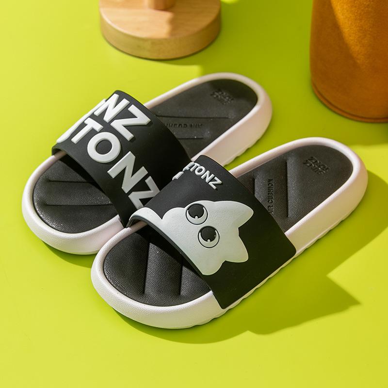 Soft Sandals and Slippers for Summer Couple Cute Cartoon Non-slip Bathroom Bath Indoor Home Outing Slippers for Men