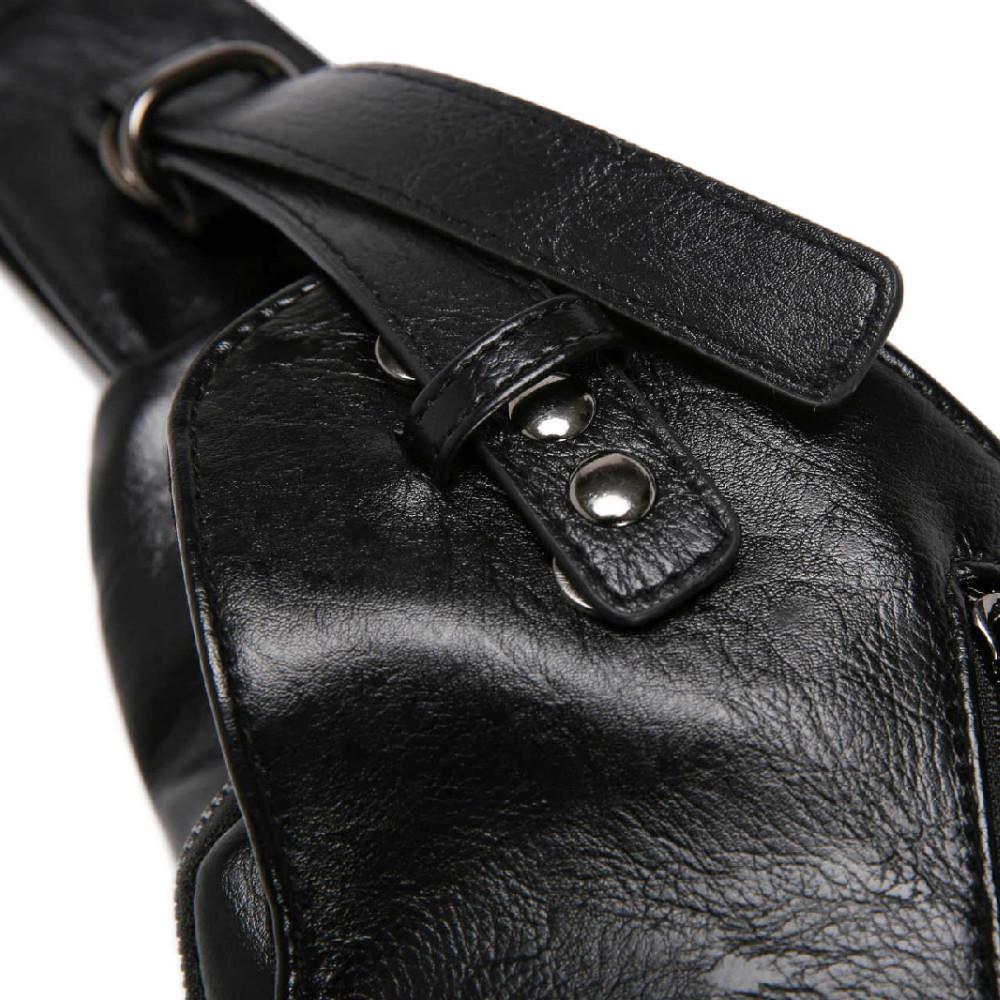 Fashion Chest Bag Men Black Waterproof Multi-pocket Crossbody Outdoor Sports Fitness Shoulder Bag