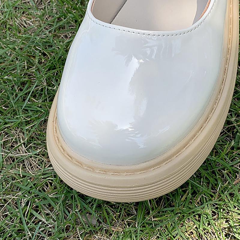 British Women's Summer Leather Shoes College Style Increased Platform Shoes Japanese Soft Girl Vintage Mary Jane Shoes
