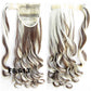 24" Long Wavy Wrap Around Clip In Ponytail Hair Extension Synthetic Natural Blonde Wave Pony Tail